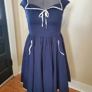 Chic Star Sailor Style Swing Dress